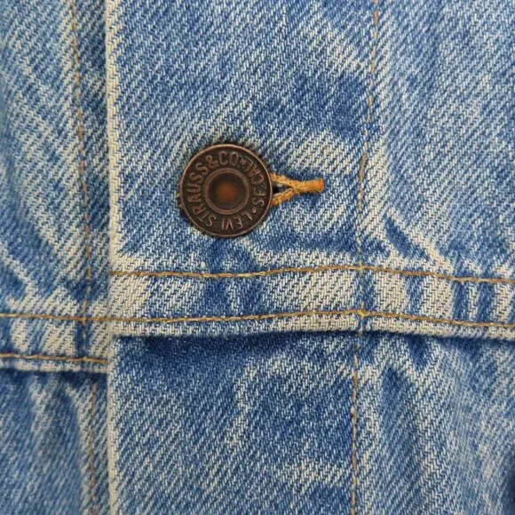 Vintage Levi's 80s/90s Trucker Denim Jacket Coat MADE IN USA Model 70507 0214 XL